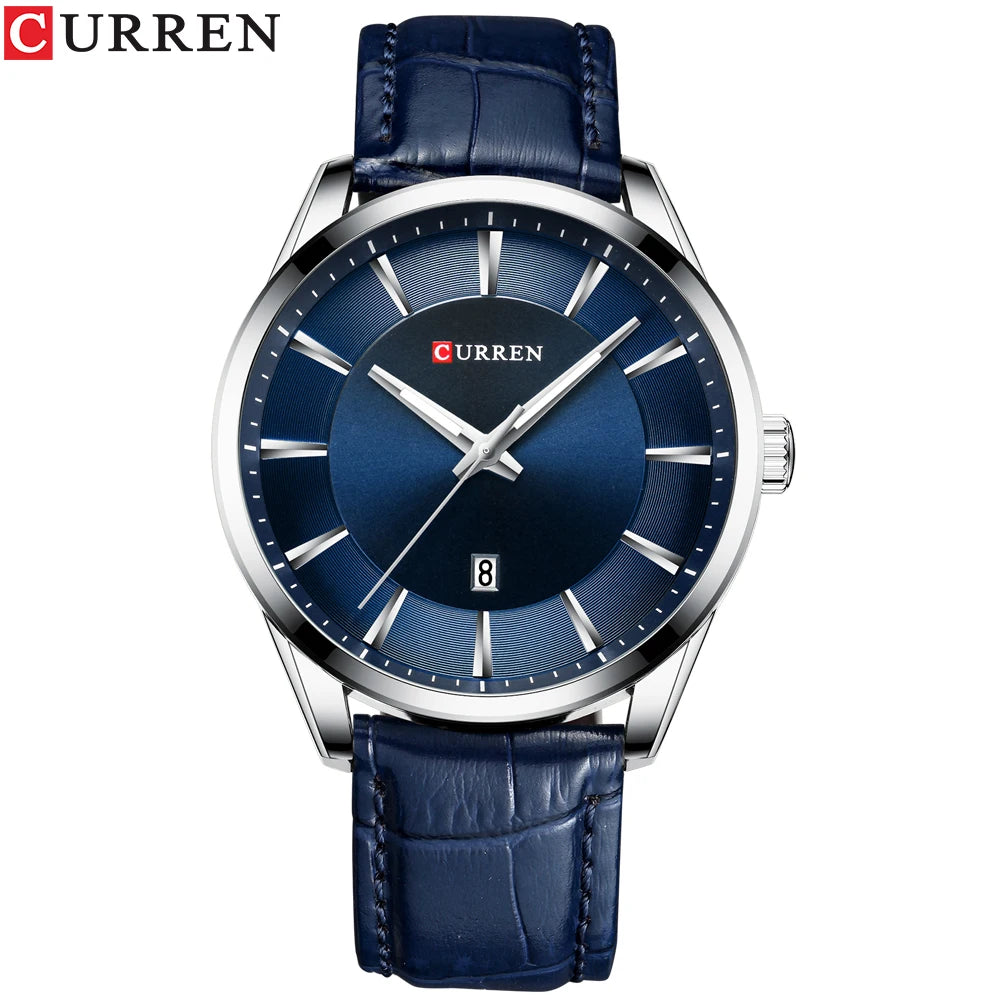 CURREN 45mm Leather Quartz Watch