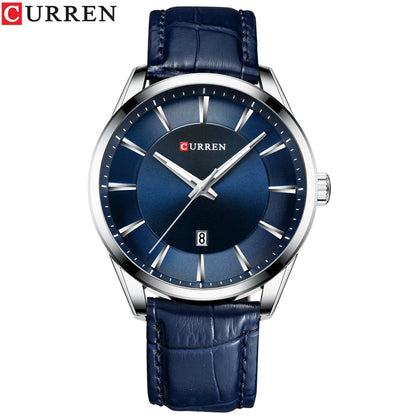 CURREN 45mm Leather Quartz Watch