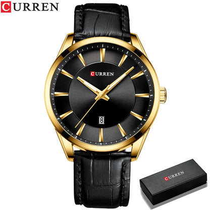 CURREN 45mm Leather Quartz Watch