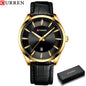 CURREN 45mm Leather Quartz Watch