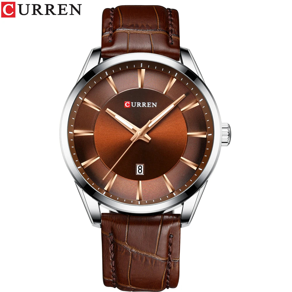 CURREN 45mm Leather Quartz Watch