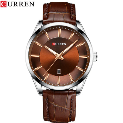 CURREN 45mm Leather Quartz Watch