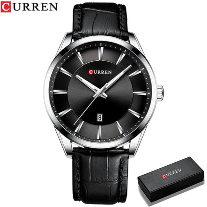 CURREN 45mm Leather Quartz Watch