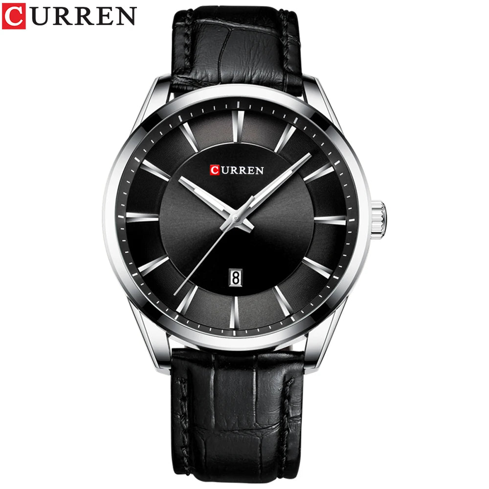 CURREN 45mm Leather Quartz Watch