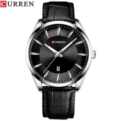 CURREN 45mm Leather Quartz Watch