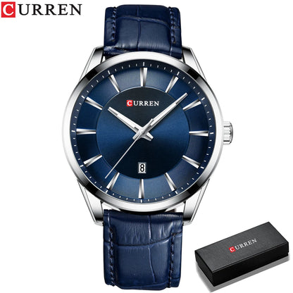 CURREN 45mm Leather Quartz Watch