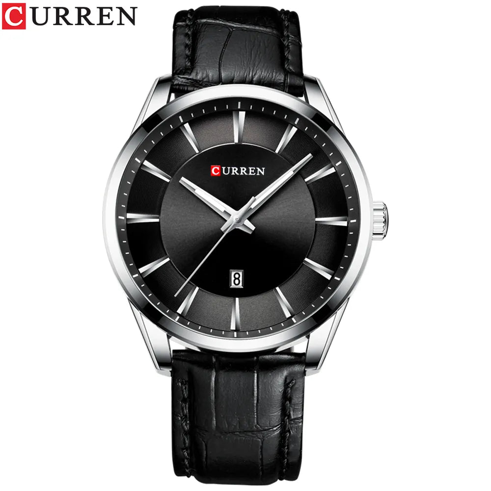 CURREN 45mm Leather Quartz Watch