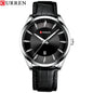 CURREN 45mm Leather Quartz Watch