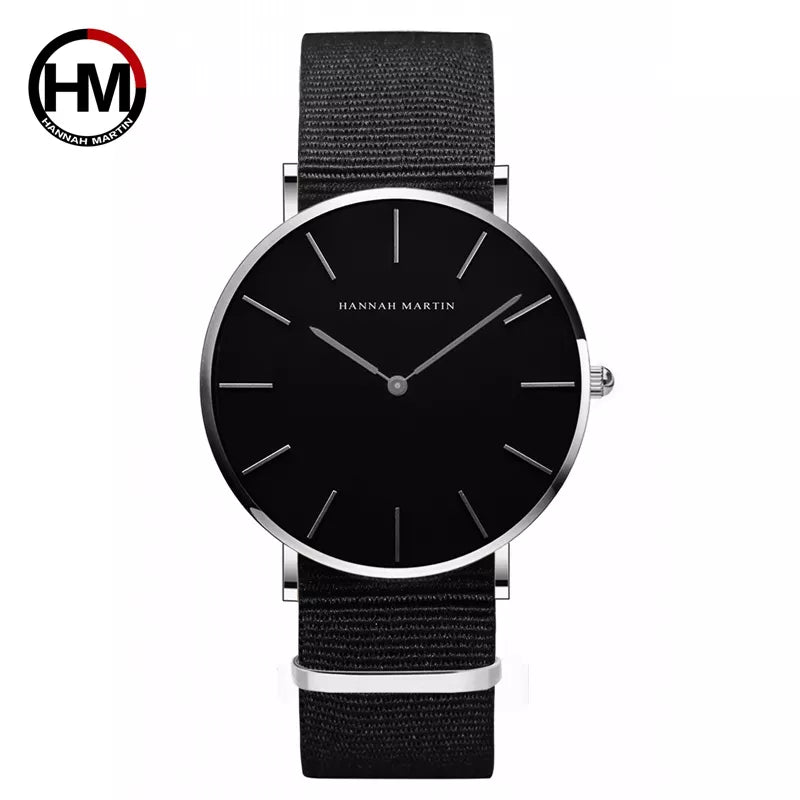 Rose Gold Dial Leather Quartz Watch