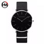 Rose Gold Dial Leather Quartz Watch