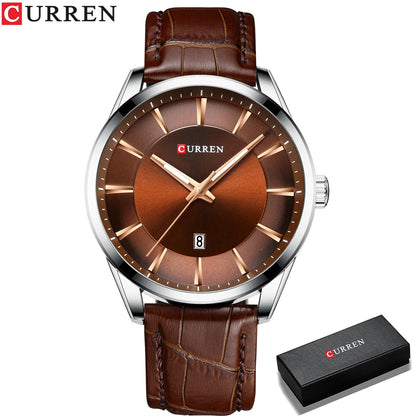 CURREN 45mm Leather Quartz Watch