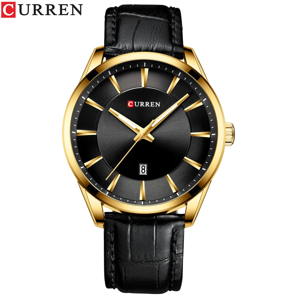 CURREN 45mm Leather Quartz Watch