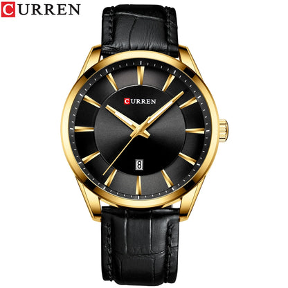 CURREN 45mm Leather Quartz Watch
